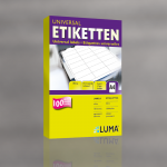 LUMA LU4752210 LABEL FOR INKJET / LASER / COPIER 100 SHEETS/PKT WHITE 52.5X21.2MM